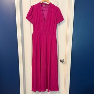 Lulu's Vibrant Pink Maxi Dress